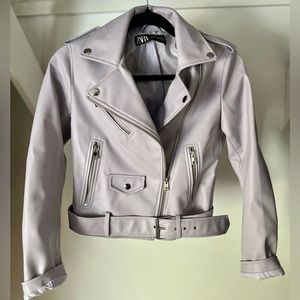 ZARA | Lilac Faux Leather Jacket